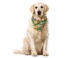 Abakuhaus Bandana Autunnale Per Animali Domestici, Disegno Colorato Con Scarabocchi Di Mele, 40X40 Cm, Verde Reseda Multicolore