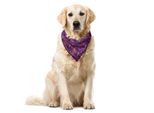 Abakuhaus Bandana Per Animali Domestici Sempreverde, Vari Fiori Primaverili, 40X40 Cm, Malva Scuro Multicolore