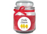 Candela Profumata Come Regalo Di Pasqua (Profumo Di Rosa), Design: Pulcino - Candela Come Decorazione Pasquale - 300G. Cera Con Un'autonomia Di Circa 70 Ore