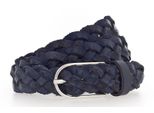 Vanzetti Pelle Cintura Braided Women's Belt W85 Navy Blu Scuro