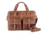 Greenland Nature Pelle Borsa Da Ufficio Borsa A Tracolla Montenegro Businessbag Brown Marrone