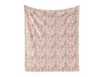 Abakuhaus Coperta In Morbido Pile Di Flanella, Romantici Rami Di Rose Femminili Con Piume E Spruzzi Di Primavera Girly, 175 X 230 Cm, Colori Guscio D'uovo Prugna Rossore