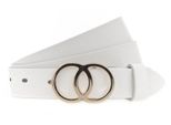 Vanzetti Pelle Cintura 28Mm Leather Belt W75 White Bianco