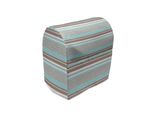 Copertura Per Frullatore Abakuhaus, Strisce Orizzontali, Custodia Per Elettrodomestici Da Cucina Con Tasche, 36 X 39 X 24 Cm, Seafoam Umber E Bianco