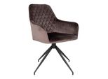 Sedia Da Pranzo Harbo Con Base Girevole Color Fungo, Nera.