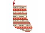 Abakuhaus Natale Stivali Di Babbo Natale Da Appendere Calze Di Natale, Renna Fiocco Di Neve, Calza Di Natale Da Appendere, 25X35 Cm, Vermilion Verde Bianco