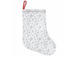 Abakuhaus Stivali Di Babbo Natale Invernali Da Appendere Calze Natalizie, Ricchi Motivi A Fiocchi Di Neve, Calza Natalizia Da Appendere, 35X50 Cm, Grigio Bianco