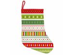 Abakuhaus Natale Stivali Di Babbo Natale Da Appendere Calze Natalizie, Bordi Tradizionali, Calza Natalizia Da Appendere, 35X50 Cm, Verde Lime Giallo Rosso