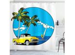 Abakuhaus Tenda Da Doccia Colorata, Nostalgica Chevy Car, Impermeabile, Incl. 12 Anelli, Resistente A Batteri E Muffe, 175 X 240 Cm, Multicolore
