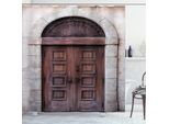 Abakuhaus Tenda Da Doccia Rustica, Porta Veneziana Arcuata, Impermeabile, Incl. 12 Anelli, Resistente A Batteri E Muffe, 175 X 240 Cm, Marrone Crema