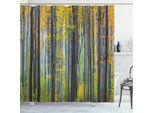 Abakuhaus Tenda Da Doccia Fallen, Stagione Autunnale Bosco Di Faggi, In Tessuto Incl. 12 Ganci Stampa Digitale Colori Resistenti Lunga Durata Resistente Ai Batteri, 175 X 180 Cm, Grigio Giallo