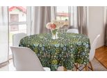 Abakuhaus Tovaglia Rotonda Con Motivi Floreali, Colori Pastello Bellezza Primaverile, Tovaglia Rotonda Per Sala Da Pranzo Decorazione Per Cucina, 150 Cm, Verde Reseda Multicolore
