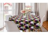 Abakuhaus Tovaglia Rotonda Con Motivi Floreali, Sugar Skull Grunge Roses, Tovaglia Circolare Per Sala Da Pranzo E Cucina, 150 Cm, Multicolore