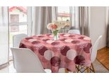Abakuhaus Tovaglia Rotonda Astratta, Varie Forme Circolari, Tovaglia Circolare Per Sala Da Pranzo, Decorazione Per Cucina, 150 Cm, Marrone Chiaro Corallo
