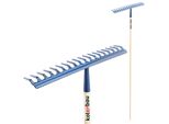 Kotarbau® Rastrello Da Giardino A 18 Denti Con Manico In Legno Attrezzo Da Giardino Per Spazzare Foglie Erba Livellare Il Terreno