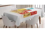 Abakuhaus Tovaglia Per L'autismo, Messaggi Con Blocchi Impilati, Stampa Personalizzata Colori Vivaci Senza Scolorimento Lavabile Per Uso Esterno, 140 X 200 Cm, Multicolore