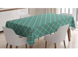 Tovaglia Abakuhaus Brown Plaid, Scottish And Symmetry, Impermeabile, Lavabile, Con Colori Chiari E Visibili, Non Sbiadisce, Personalizzata, 140 X 200 Cm, Verde Mandorla Umber