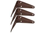 Kotarbau® Set Di 3 Mensole 100X75 Mm Mensola Per Montaggio A Parete Marrone