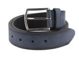 Vanzetti Pelle Cintura 35Mm Leather Belt W100 Navy Blu Scuro