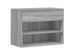 Vidaxl Panca Per Scarpe Grigio Sonoma 60X30X45 Cm Materiale A Base Di Legno