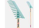 Kotarbau® Rastrello A 12 Denti In Acciaio Con Manico In Legno Rastrello Da Giardino Rastrello Da Giardino