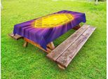 Abakuhaus Tovaglia Viola Mandala Per Esterni, Geometria Sacra Con Motivo "Fiore Della Vita"" E Raggi Viola, Multicolore, 145X305 Cm"