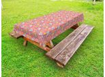 Abakuhaus Tovaglia Paisley Per Esterni, Motivo Floreale Orientale Ripetitivo, Stampa Orientale Colorata, Multicolore Rosa, 145X305 Cm