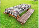 Abakuhaus Tovaglia Arcobaleno Zebrata Per Esterni, Stampa Astratta Dal Design Moderno Con Animali Stravaganti Su Chevron, Grigio Giallo Multicolore, 145X265 Cm