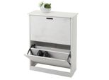Scarpiera HWC-K45, Scarpiera Mobile, 81X60X25Cm 2 Ante, Mdf In Paulownia ~ Bianco Shabby