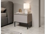 Comodino Selsey Bemmi - Comodino, Beige Con Gambe Nere