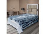 Abakuhaus Lenzuolo Wald, Alberi Innevati Nella Foresta Verso Sera Nella Foresta Paesaggistica Foto, Morbido E Comodo Lenzuolo Superiore Per Un Letto Decorativo 1 Pezzo 190 Cm X 100 Cm, Bianco Grigio Nero