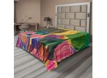 Abakuhaus Lenzuolo Con Fiori, Pittura Artistica Giardino Creativo Fiori Tulipani Colorati In Stampa Artistica Acquerello, Lenzuolo Morbido E Confortevole Per Un Letto Decorativo 1 Pezzo 266 Cm X 260 Cm, Multicolore