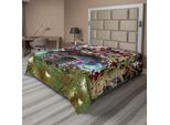 Abakuhaus Lenzuolo Wald, Albero Magico Porta Di Legno Nella Fantastica Foresta Vergine, Morbido E Comodo Lenzuolo Superiore Per Un Letto Decorativo 1 Pezzo 266 Cm X 260 Cm, Multicolore