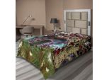 Abakuhaus Lenzuolo Wald, Albero Magico Porta Di Legno Nella Fantastica Foresta Vergine, Morbido E Comodo Lenzuolo Superiore Per Un Letto Decorativo 1 Pezzo 260 Cm X 168 Cm, Multicolore