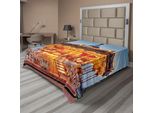 Abakuhaus Lenzuolo Carosello, Motivi Tradizionali A Cuori Nei Toni Del Verde Illustrazione Monocromatica Vortice, Lenzuolo Superiore Morbido E Confortevole Per Un Letto Decorativo 1 Pezzo 244 Cm X 205 Cm, Calendula E Blu Grigio