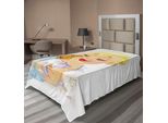 Abakuhaus Lenzuolo Astrologico, Icona Dello Zodiaco Acquario, Il Pianeta Saturno Gioca Con L'acqua E La Magia, Lenzuolo Morbido E Confortevole Per Un Letto Decorativo, 1 Pezzo, 260 Cm X 168 Cm, Multicolore