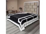 Abakuhaus Lenzuolo Spaziale, Finestra Sullo Spazio Disegni A Tema Luna Con Stelle Illustrazione, Morbido E Confortevole Lenzuolo Superiore Per Un Letto Decorativo 1 Pezzo 260 Cm X 228 Cm, Nero Bianco Grigio