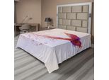 Abakuhaus Lenzuolo Con Uccelli, Design Creativo Con Illustrazione Di Piume Di Colibrì, Morbido E Confortevole Lenzuolo Superiore Per Un Letto Decorativo, 1 Pezzo, 244 Cm X 205 Cm, Multicolore