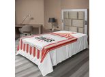 Abakuhaus Lenzuolo Da Letto Circo, Tendone Da Circo, Pennone, Festival, Gioia Infantile, Tempo Libero, Tema, Stampa Artistica, Lenzuolo Morbido E Confortevole Per Un Letto Decorativo, 1 Pezzo, 260 Cm X 168 Cm, Arancione E Grigio Carbone.