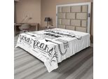 Abakuhaus Lenzuolo Con Proverbio, "I Tuoi Sogni Sono L'altra Faccia Delle Tue Paure"" I Tuoi Sogni Riflettono Le Tue Paure Stampa, Lenzuolo Morbido E Confortevole Per Un Letto Decorativo 1 Pezzo 260 Cm X 228 Cm, Bianco Nero"