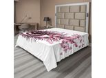 Abakuhaus Lenzuolo Con Farfalle, Fairy Female Eye Con Mascara Alle Farfalle Stare Party Make Up, Morbido E Confortevole Lenzuolo Superiore Per Un Letto Decorativo 1 Pezzo 244 Cm X 205 Cm, Rosa Pallido Lilla