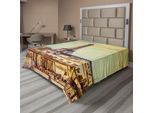 Abakuhaus Lenzuolo Torre Eiffel, Torre Eiffel Paesaggio Urbano Storico Vintage Monumento Famoso Arte Urbana, Lenzuolo Morbido E Confortevole Per Un Letto Decorativo 1 Pezzo 275 Cm X 260 Cm, Verde Mandorla Giallo