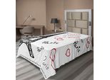 Abakuhaus Lenzuolo Torre Eiffel, Torre Eiffel "Parigi è Sempre Una Buona Idea"" Luoghi Turistici Dolce Amore, Morbido E Comodo Lenzuolo Superiore Per Un Letto Decorativo 1 Pezzo 260 Cm X 168 Cm, Rosso Nero Bianco"