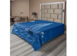 Abakuhaus Lenzuolo Con Motivo A Barca A Vela, Panorama Notturno Sul Mare, Barca A Vela Al Chiaro Di Luna, Illustrazione Di Nave Ondulata, Lenzuolo Morbido E Confortevole Per Un Letto Decorativo, 1 Pezzo, 266 Cm X 260 Cm, Blu Viola