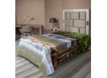 Abakuhaus Lenzuolo Foresta Pluviale, Cascate Della Foresta Pluviale, Viaggio Estivo, Paesi Esotici, Kanchanaburi, Thailandia, Lenzuolo Morbido E Confortevole Per Un Letto Decorativo, 1 Pezzo, 190 Cm X 100 Cm, Verde, Marrone, Grigio