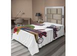 Abakuhaus Lenzuolo Sportivo, Palla Da Baseball, Mazza Da Baseball, Palla Dura, Forniture Per Allenamento, Squadra, Diversi Modelli, Lenzuolo Morbido E Confortevole Per Un Letto Decorativo, 1 Pezzo, 260 Cm X 168 Cm, Multicolore