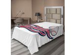 Abakuhaus Lenzuolo Sportivo, Palla Da Baseball Passatempo Sportivo Sport Nazionale Intrattenimento Sportivo, Lenzuolo Morbido E Confortevole Per Un Letto Decorativo 1 Pezzo 190 Cm X 100 Cm, Blu Notte Bianco Rosso