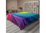 Abakuhaus Lenzuolo Astratto, Sfumature Di Colore Astratte, Linee Sinuose, Motivi Ispirati Alle Onde, Morbido E Confortevole Lenzuolo Superiore Per Un Letto Decorativo, 1 Pezzo, 275 Cm X 260 Cm, Multicolore