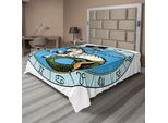Abakuhaus Lenzuolo Astrologico, Illustrazione Antica Icona Capricorno Con Simboli Mitologia Greca Saturno Design, Lenzuolo Superiore Morbido E Confortevole Per Un Letto Decorativo 1 Pezzo 244 Cm X 205 Cm, Multicolore