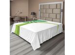 Abakuhaus Lenzuolo Reptil, Lucertola Esotica Scontrosa, Immagine Con Camuffamento Giungla Su Erba Con Peli Ricci, Lenzuolo Morbido E Confortevole Per Un Letto Decorativo 1 Pezzo 266 Cm X 260 Cm, Verde Bianco